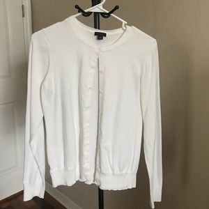 Ann Taylor Factory White Cardigan